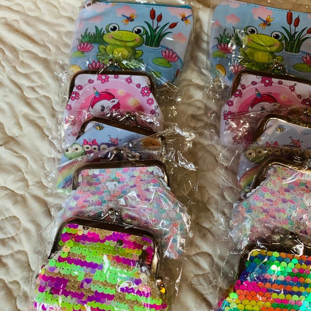 Colorful Kids Coin Purses Set/5 - Picture 4 of 9